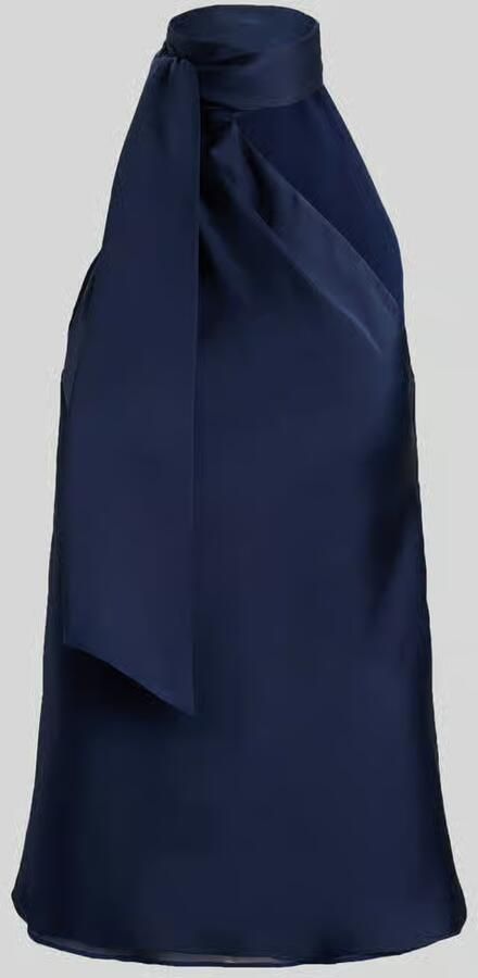 Lauren Ralph Lauren Shaped fit top met vetersdetail - Foto 2