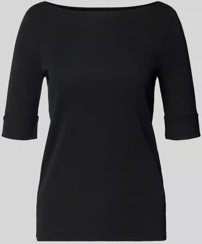 Ralph Lauren Katoenen Jersey T-shirt met Boothals Black Dames - Foto 5