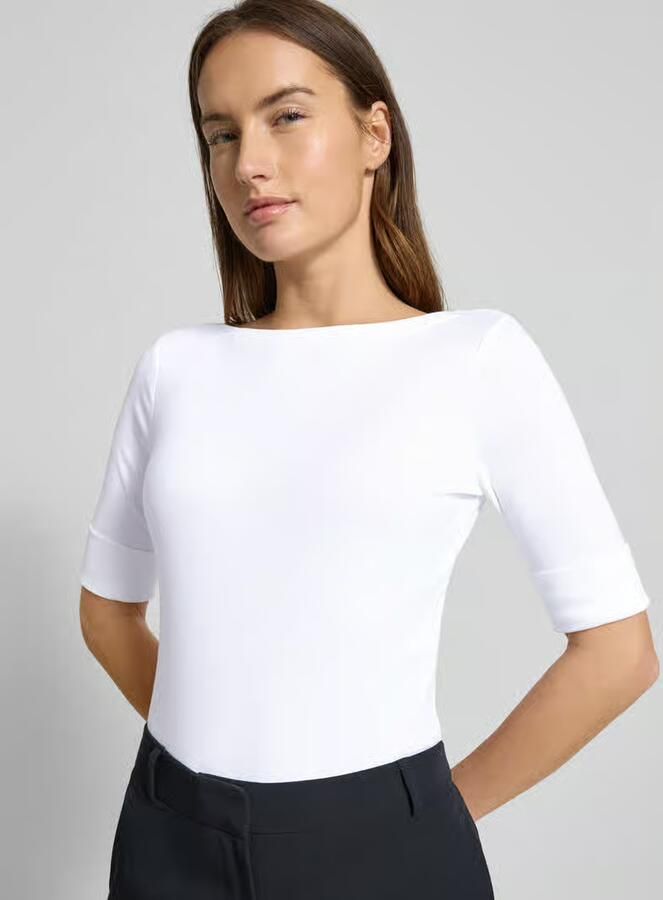 Ralph Lauren Katoenen Bootnektrui met Elleboogmouwen White Dames - Foto 2