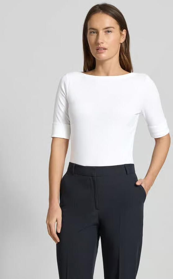 Ralph Lauren Katoenen Bootnektrui met Elleboogmouwen White Dames - Foto 4