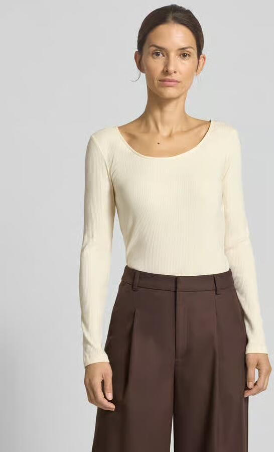 Lauren Ralph Lauren Shirt met lange mouwen in riblook model 'CHITRA' - Foto 2