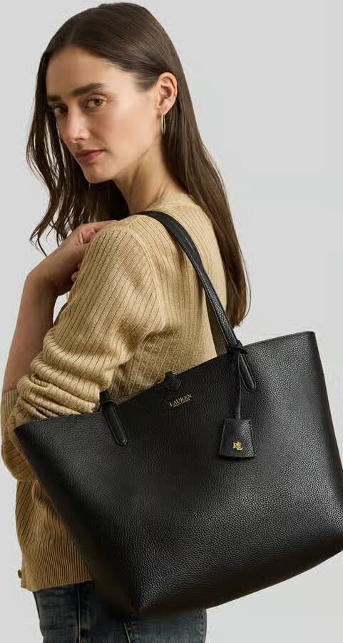 Lauren Ralph Lauren Shoppers & Totes Rvrsble Tote-Tote-Medium in zwart - Foto 8