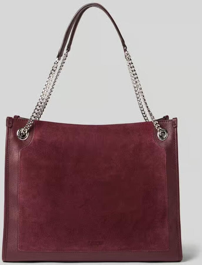 Lauren Ralph Lauren Shopper van runderleer met labelapplicatie
