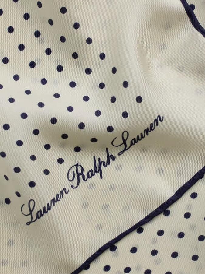 Lauren Ralph Lauren Zijden sjaal met logoprint model 'Dot'
