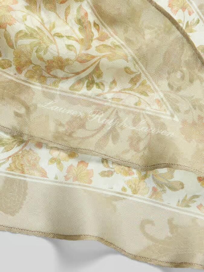 Lauren Ralph Lauren Sjaal van pure zijde met labelopschrift