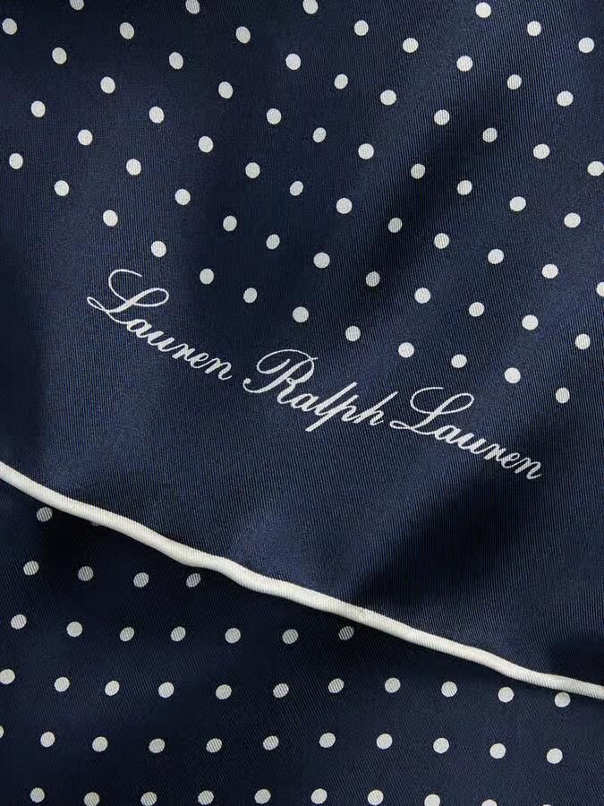 Lauren Ralph Lauren Sjaal van pure zijde met labelopschrift