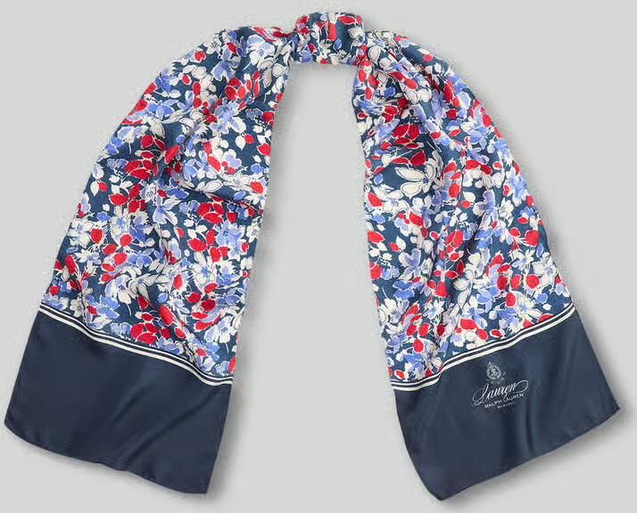 Lauren Ralph Lauren Sjaal van pure zijde met logo-opschrift - Foto 2