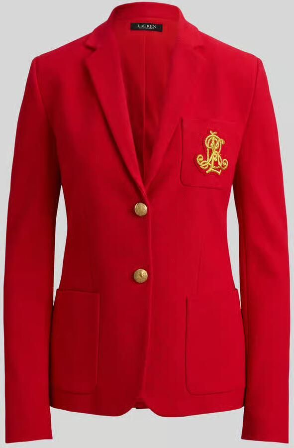 Lauren Ralph Lauren slim fit blazer van katoenmix