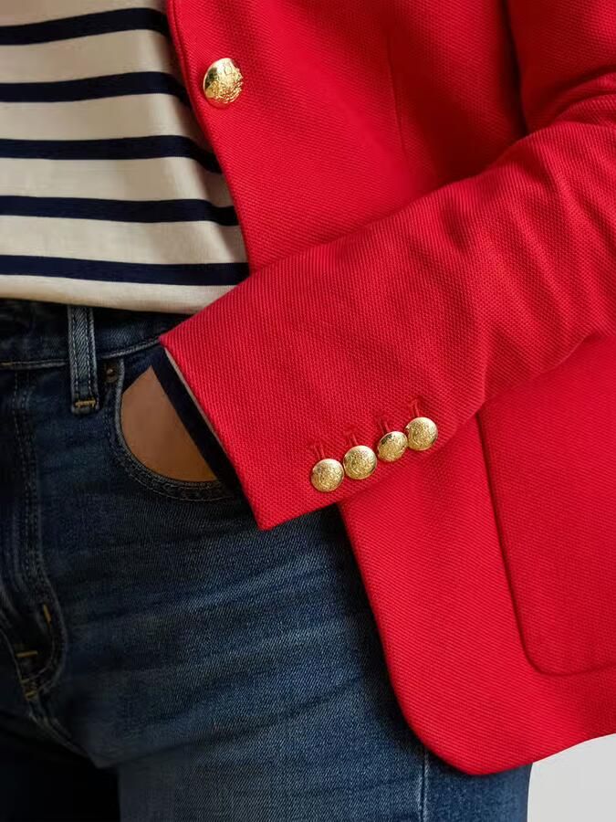 Lauren Ralph Lauren slim fit blazer van katoenmix