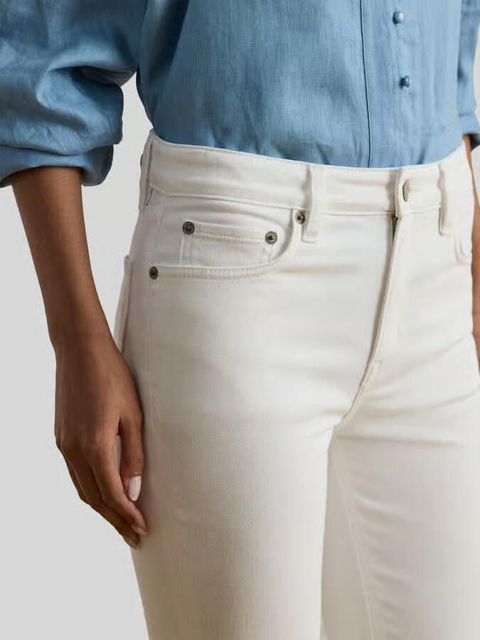 Lauren Ralph Lauren slim fit bootcut jeans van katoenmix