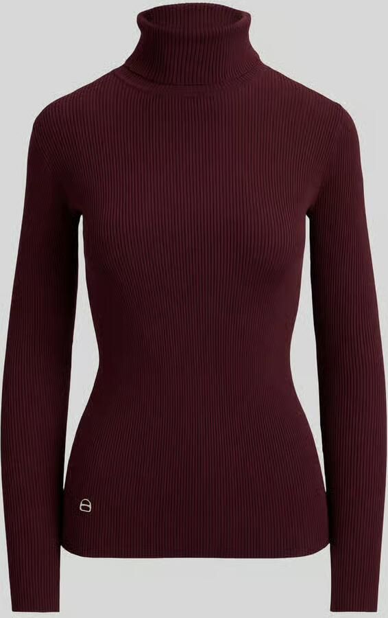 Lauren Ralph Lauren Slim fit coltrui van mix van katoen en modal