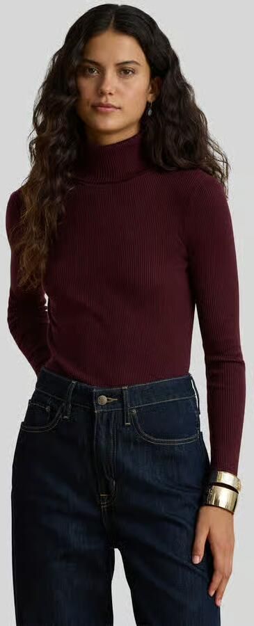 Lauren Ralph Lauren Slim fit coltrui van mix van katoen en modal - Foto 3