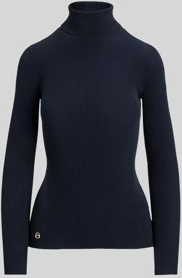 Lauren Ralph Lauren Slim fit coltrui van mix van katoen en modal