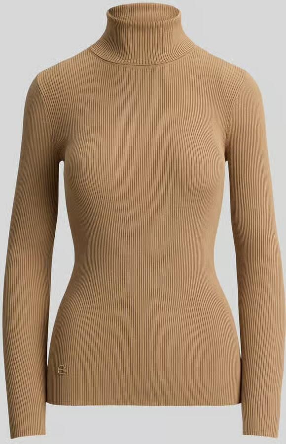 Lauren Ralph Lauren Slim fit coltrui van mix van katoen en modal