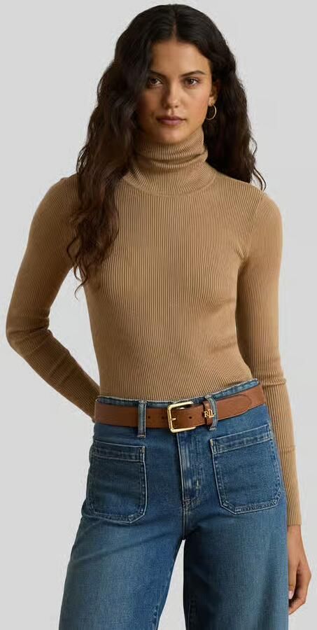 Lauren Ralph Lauren Slim fit coltrui van mix van katoen en modal - Foto 2