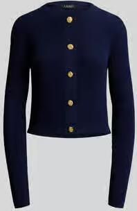 Lauren Ralph Lauren slim fit gebreid jack met knoopdetails