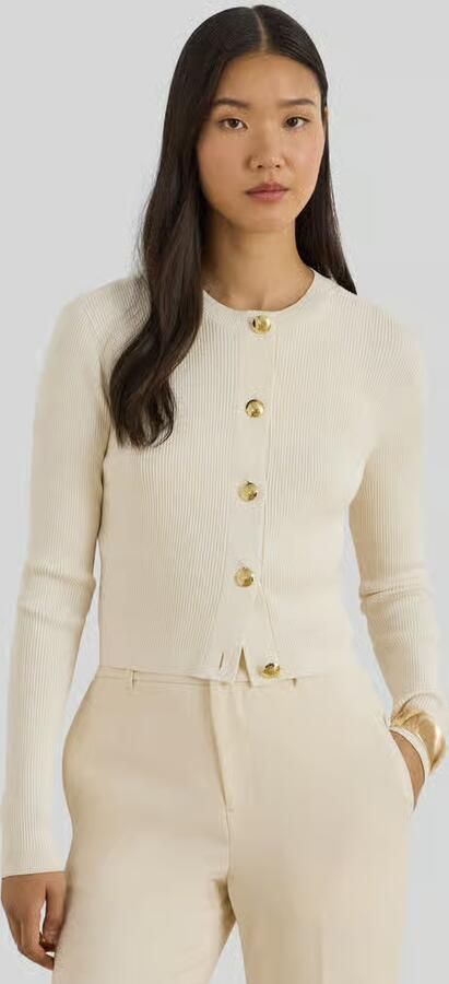 Lauren Ralph Lauren slim fit gebreid jack met knoopdetails - Foto 3