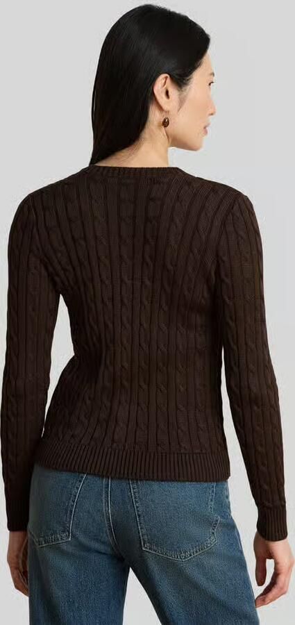 Lauren Ralph Lauren slim fit gebreid jack van mix van katoen en viscose - Foto 2