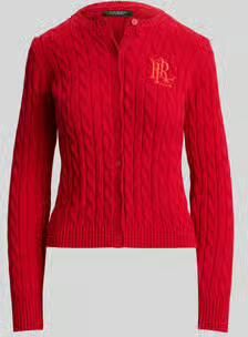 Lauren Ralph Lauren slim fit gebreid jack van puur katoen