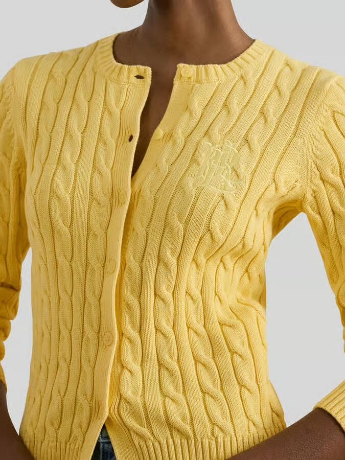 Lauren Ralph Lauren slim fit gebreid jack van puur katoen