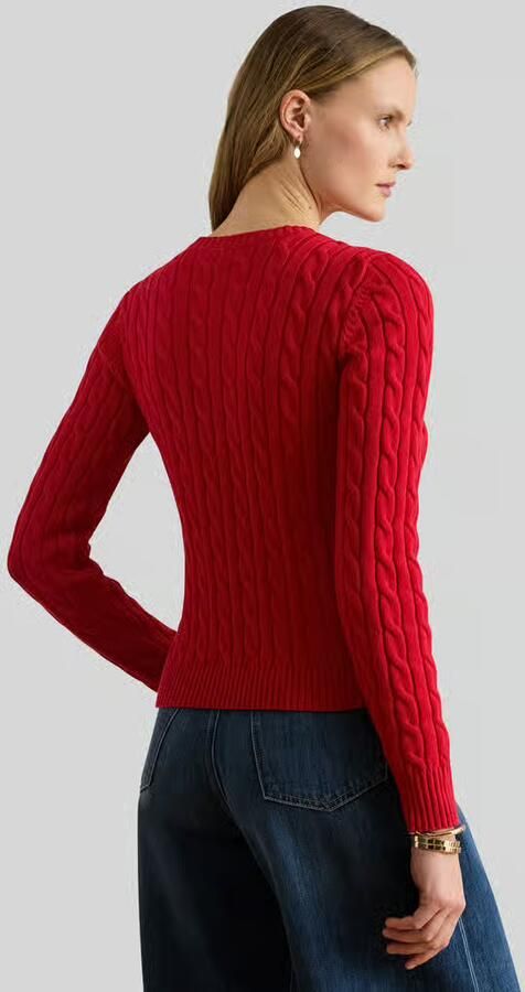 Lauren Ralph Lauren slim fit gebreid jack van puur katoen - Foto 3