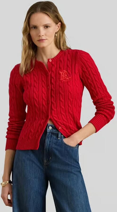 Lauren Ralph Lauren slim fit gebreid jack van puur katoen - Foto 2