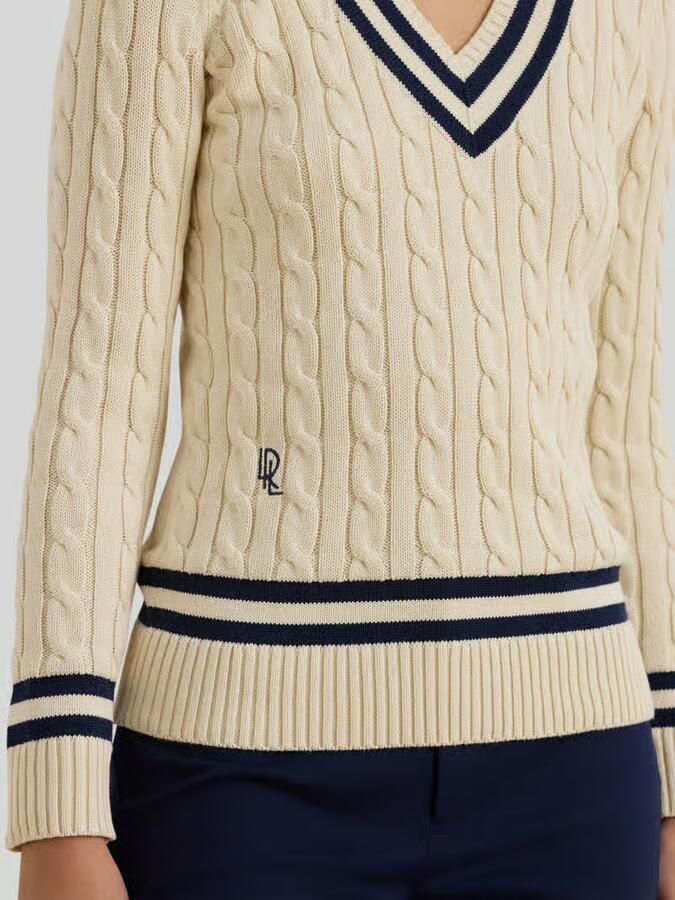 Lauren Ralph Lauren slim fit gebreide pullover van puur katoen