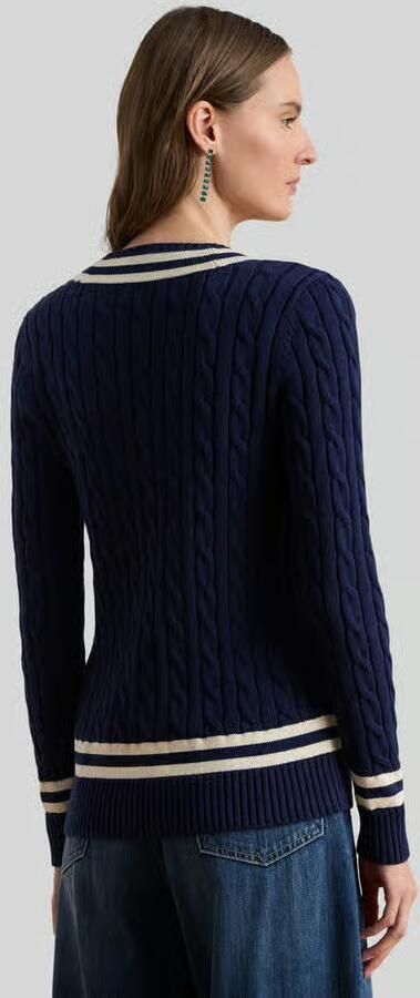 Lauren Ralph Lauren slim fit gebreide pullover van puur katoen - Foto 4