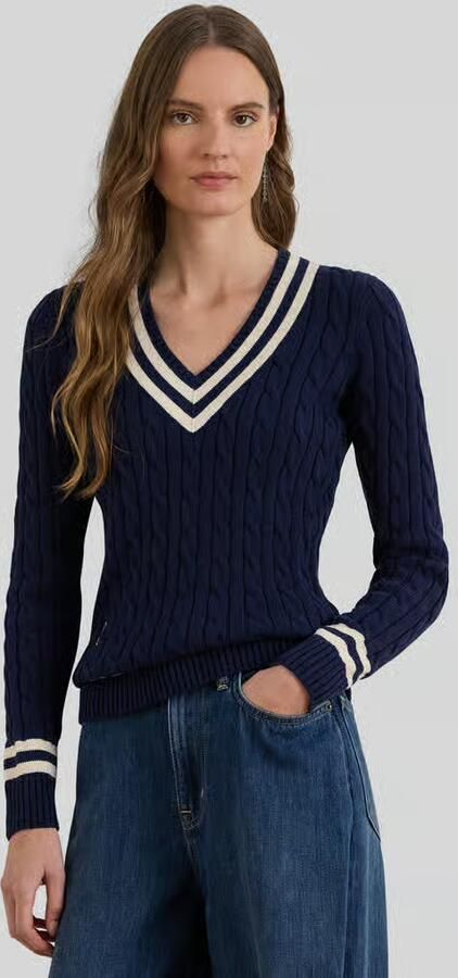 Lauren Ralph Lauren slim fit gebreide pullover van puur katoen - Foto 3