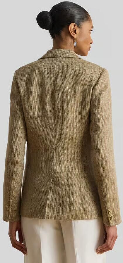Lauren Ralph Lauren slim fit korte blazer van puur linnen