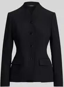 Lauren Ralph Lauren slim fit korte blazer van wolmix