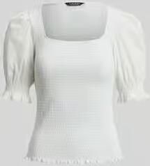 Lauren Ralph Lauren Slim fit kreuk T-shirt van puur katoen