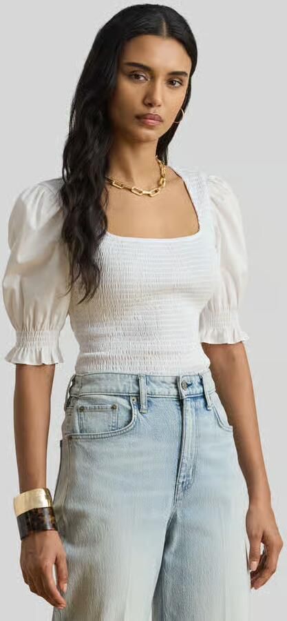 Lauren Ralph Lauren Slim fit kreuk T-shirt van puur katoen - Foto 2