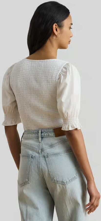 Lauren Ralph Lauren Slim fit kreuk T-shirt van puur katoen - Foto 3