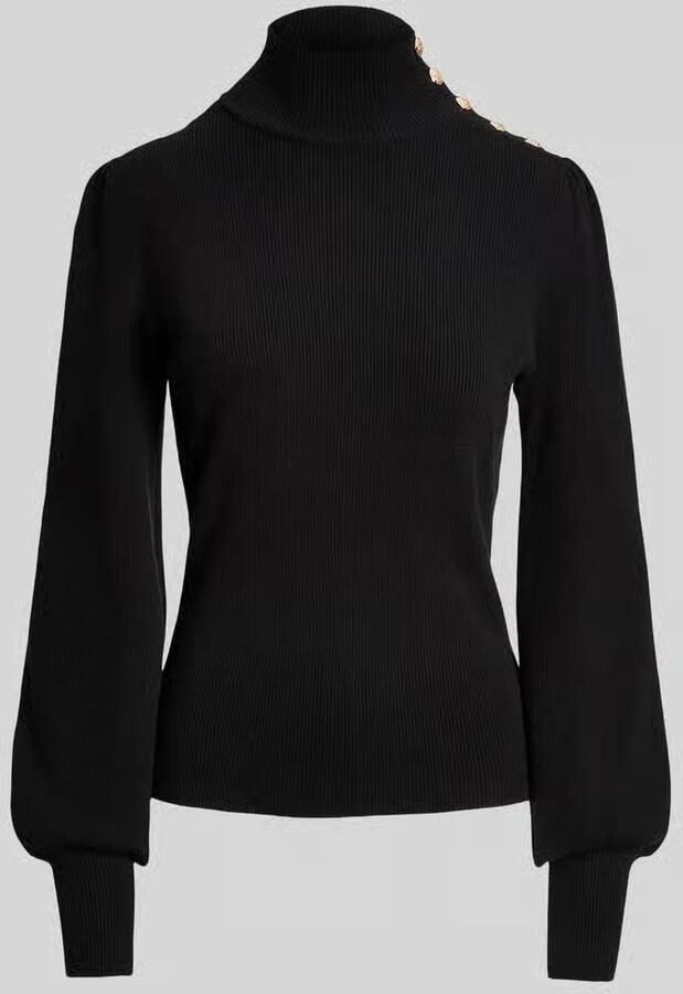 Lauren Ralph Lauren Slim fit pullover met col van mix van katoen en modal