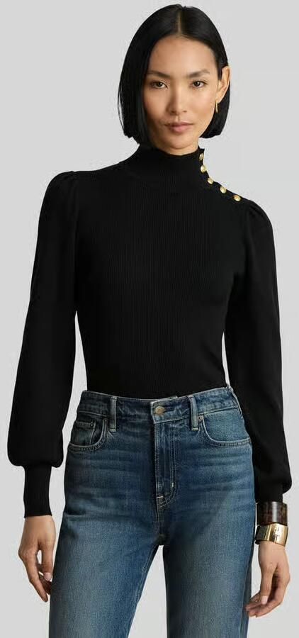 Lauren Ralph Lauren Slim fit pullover met col van mix van katoen en modal - Foto 3