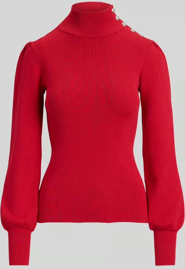 Lauren Ralph Lauren Slim fit pullover met col van mix van katoen en modal