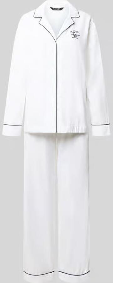 Lauren Ralph Lauren Slim fit pyjama-set van puur katoen