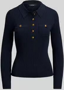 Lauren Ralph Lauren slim fit shirt met lange mouwen van viscosemix met knopen