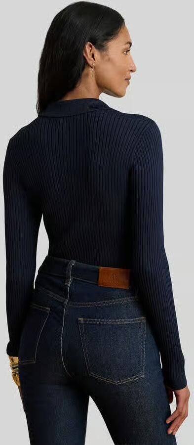 Lauren Ralph Lauren slim fit shirt met lange mouwen van viscosemix met knopen - Foto 3
