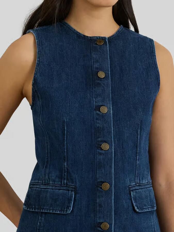Lauren Ralph Lauren Slim fit spijkerbodywarmer van mix van katoen en lyocell