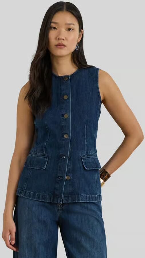 Lauren Ralph Lauren Slim fit spijkerbodywarmer van mix van katoen en lyocell - Foto 3