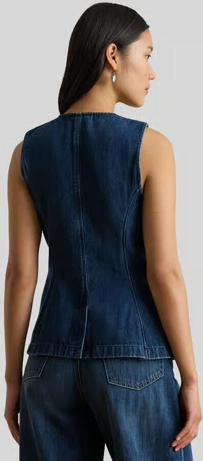 Lauren Ralph Lauren Slim fit spijkerbodywarmer van mix van katoen en lyocell