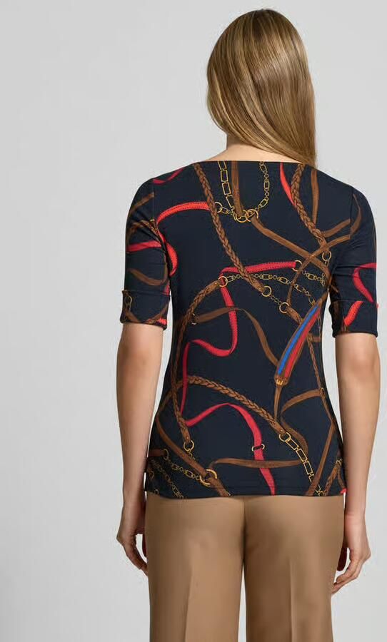 Lauren Ralph Lauren Slim fit T-shirt met all-over print model 'JUDY' - Foto 4