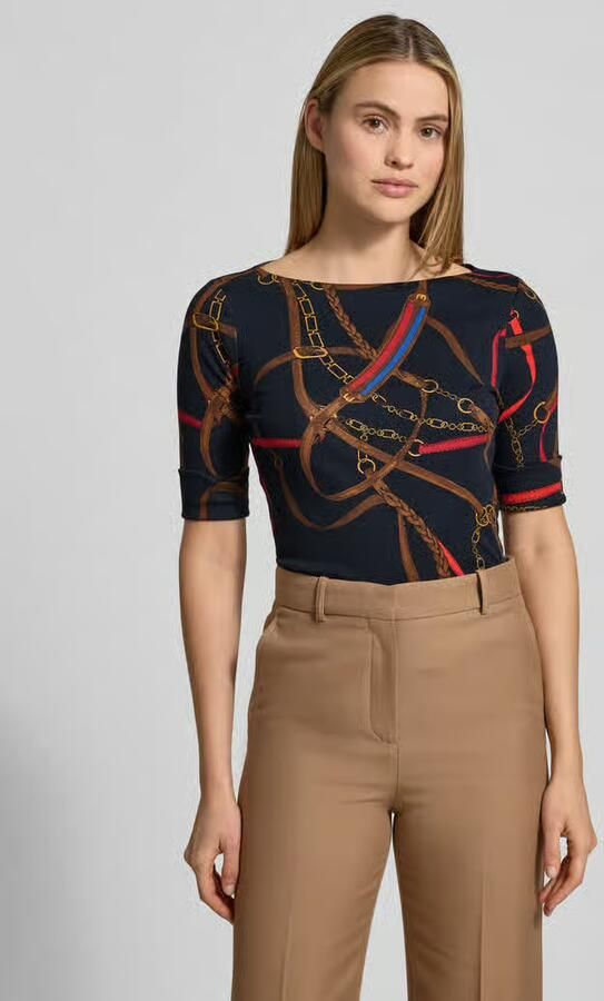 Lauren Ralph Lauren Slim fit T-shirt met all-over print model 'JUDY' - Foto 3