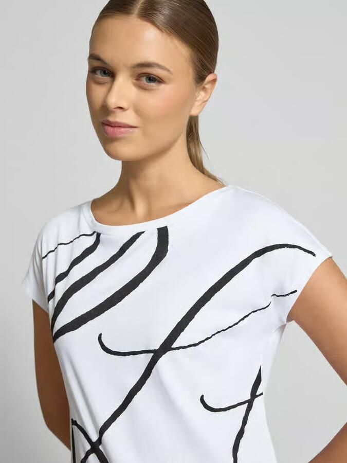 Lauren Ralph Lauren Slim fit T-shirt met all-over print model 'Grieta' - Foto 3