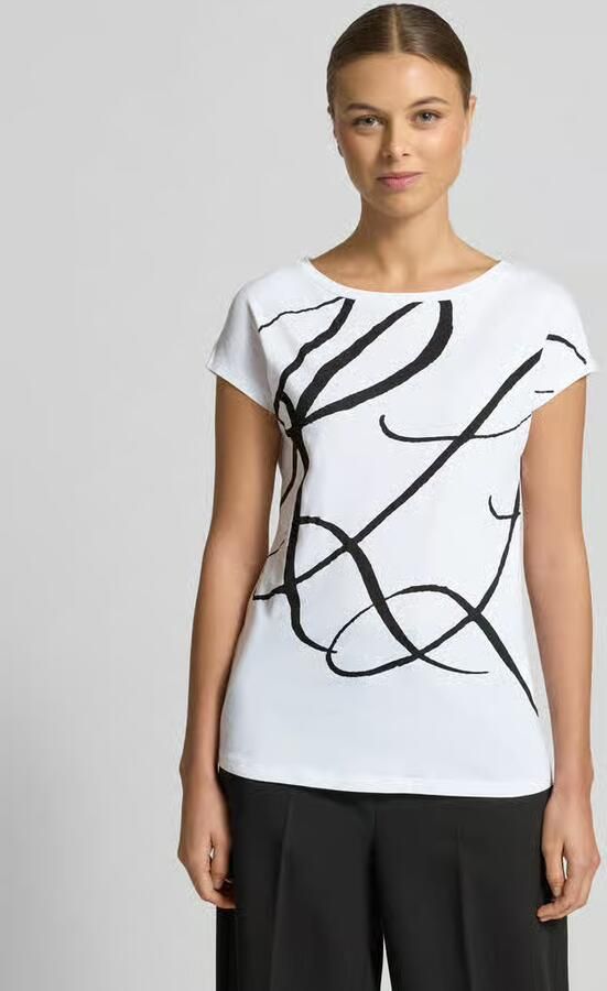 Lauren Ralph Lauren Slim fit T-shirt met all-over print model 'Grieta' - Foto 5