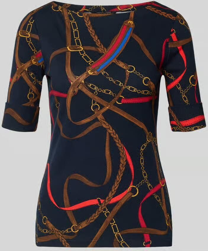 Lauren Ralph Lauren Slim fit T-shirt met all-over print model 'JUDY' - Foto 2