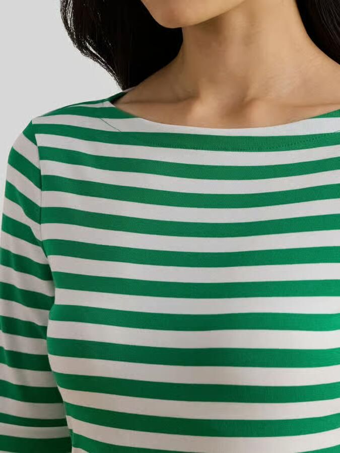 Lauren Ralph Lauren Slim Fit T-shirt van katoenmix