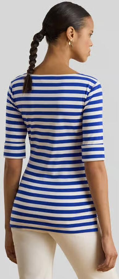 Lauren Ralph Lauren Slim Fit T-shirt van katoenmix - Foto 3